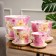 Set of pots Avangard Elegant, 0.3 / 0.8 / 1.7 / 3.2 l, yellow-pink