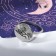 Ring "Moon" above the hand, color silver, 18 size