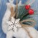 Christmas tree decoration "Deer with decor" 14x8 cm, white