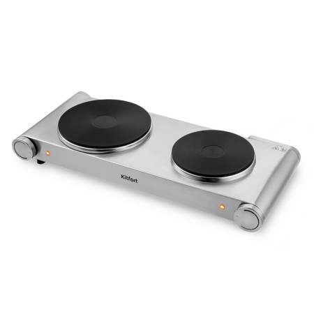 Electric tile KitFort KT-152, 2500 W, 2 burners, silver