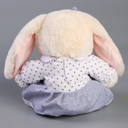 Soft toy "Little Friend", bunny in a lilac dress-5