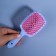 The comb is massage, wide, ventilated, 8.5 × 20.5 cm, PVC box, blue/pink color