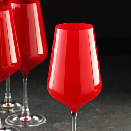 A set of glasses for the wine Bohemia Crystal "Sandra", 450 ml, 6 pcs, red red color-1