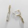 Earrings with rhinestones Xuping serenity, white color in gold
