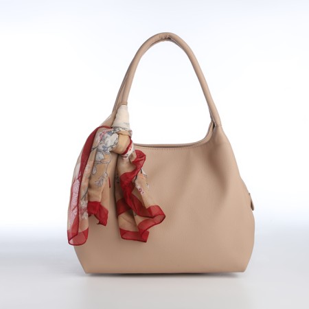 Women's bag with lightning, beige color