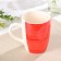 Mug of the ceramic share "Michaela", 390 ml, red-pink color