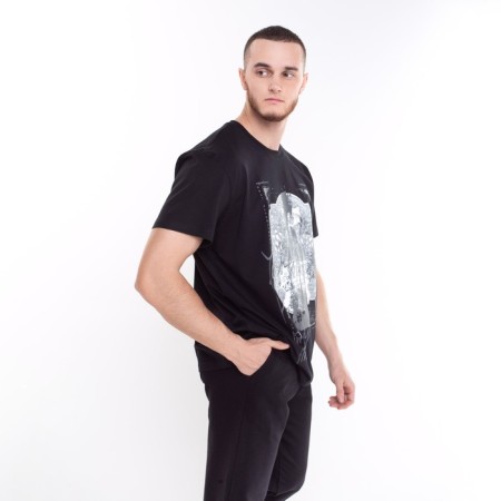 T -shirt male, black color, size 56 (4xl)-2