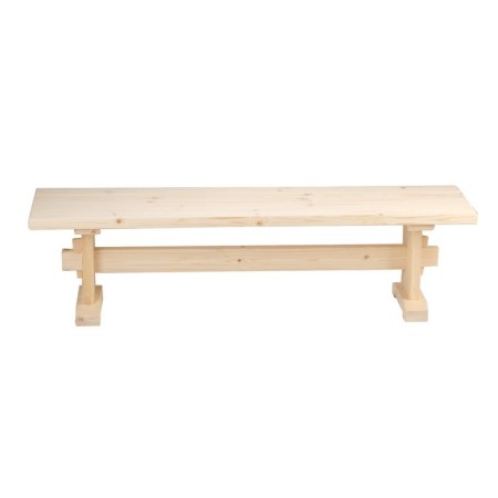 Bench (bench) wooden reinforced from needles for a bath and cottage, 160 x 38 x 42 cm, without a back 920896-1