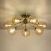 Ceiling chandelier CITILUX “Tommy” CL102173, 66.5x66.5x26 cm, 7x40W, E14, brown color