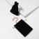Velvet bag, 9 × 12, black color with a golden lace