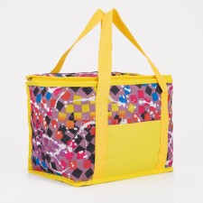 Thermosuma with a zipper is 13 liters, the color is lilac/yellow