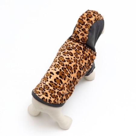 Sweatshirt with a hood "Leopard", size XS (DS 20, Osh 26, Osh 28 cm)-3