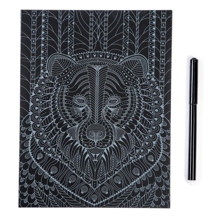 Antistress engraving is large with the effect of gold "brown bear"-2