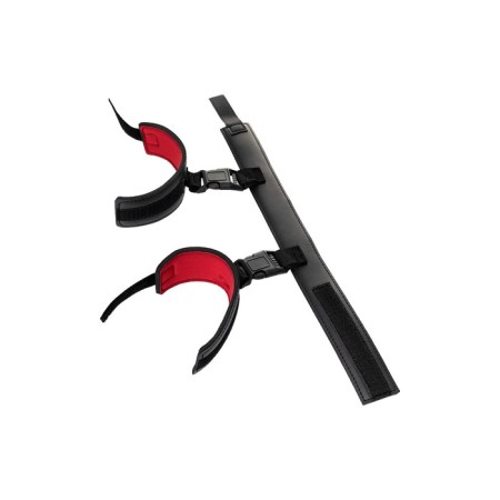 Collar with handcuffs Toyfa Theater, PVC, 44 cm, black color-3