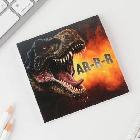 Notebook "Dinosaur", 10*10 cm, 16 sheets-1