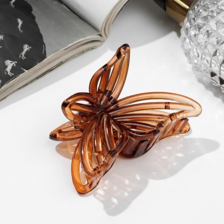 Hair crab "gloss" butterfly stripes, 7 cm, mix