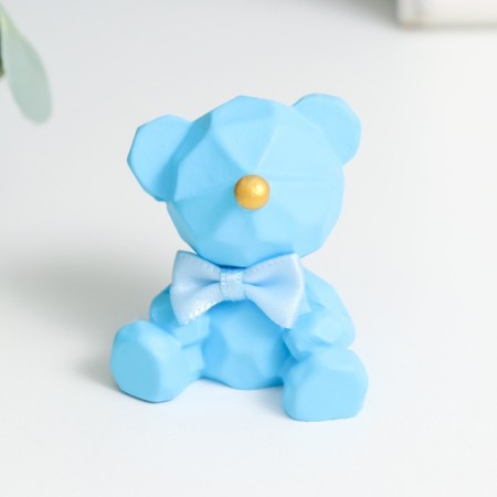 Polystone souvenir "Mishutka with a large bow" MIX 4x2.5x3 cm-2
