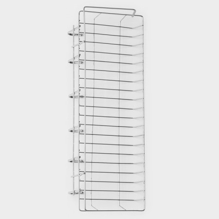 Household shelf with hooks of a share 42 × 12 × 15 cm, chrome color-2