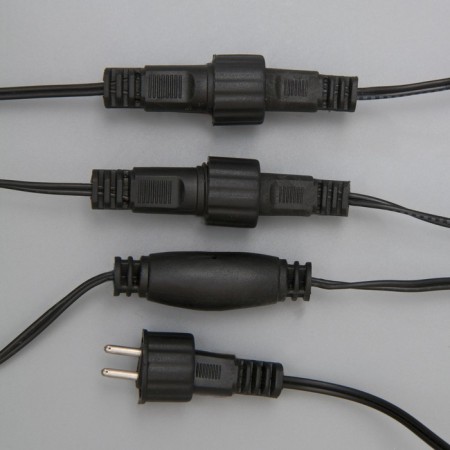 Girlyand "Clip-Light" 100 m, IP44, UMS, dark thread, 1000 LED, glow blue, 8 modes, 24 V, without BP-4