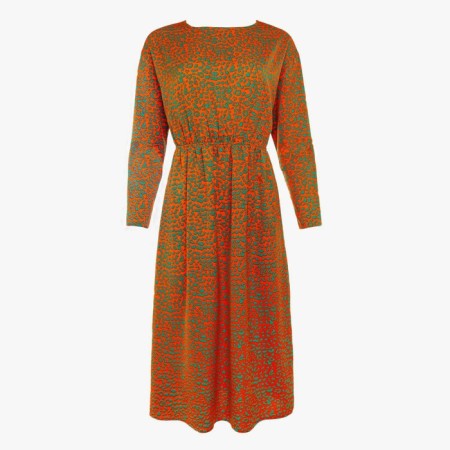 Women's dress Minaku: Silk pleasure Orange color, size 44-4
