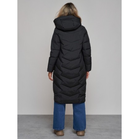 Coat insulated winter female, size 46, black color-3