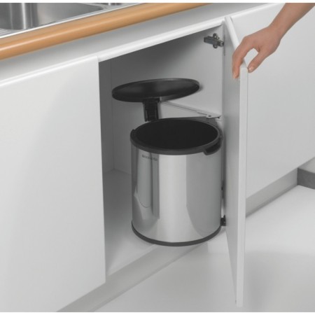 Brabantia garbage bucket, built -in, polished steel color, 15 liters