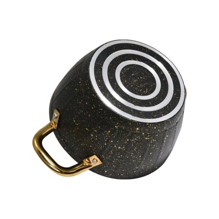 A set of dishes of 3 objects: 2 pots, pan, black color, 2.8/4.3 l/26 cm-10