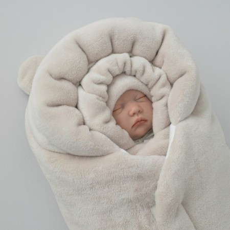 Set for discharge Winter Kinderlitto "Fluffy Bear", 5 items, height 56-62 cm, beige color-1