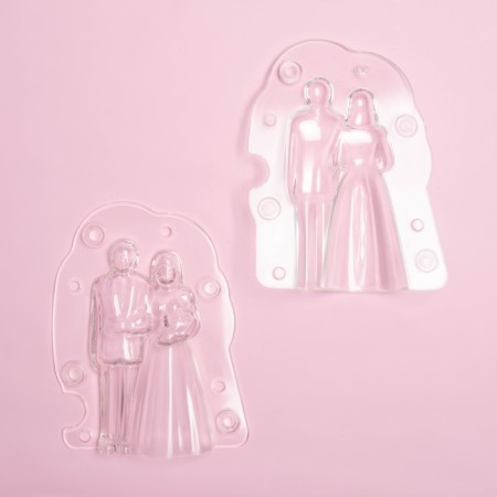 Mold for pouring chocolate Konfinetta "newlyweds", plastic, 13.5 × 9.5 × 4.6 cm, transparent-5