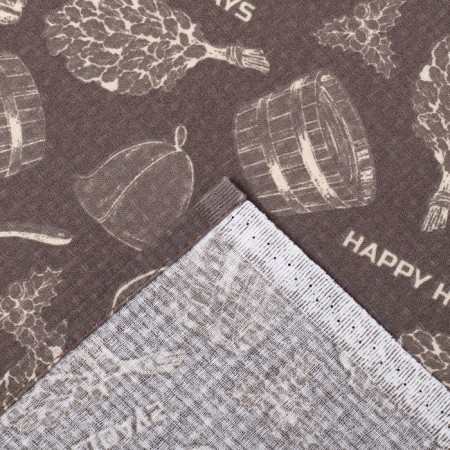 The sheet for the bath "New Year's bath" 150x180 cm, cotton, waf. canvas-3