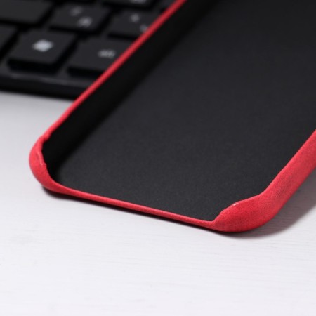Luazon cover for the iPhone 11 Pro, with a compartment for cards, leatherette, red-4