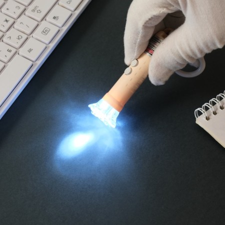 Laser pointer+flashlight "Peach" 3 modes shines, flashes, laser Lr44x3 pcs 3x3x9 cm-5