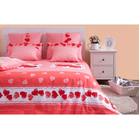 Bed linen 1.5 joint venture "Valentine", size 156x220 cm, 140x205 cm, 70x70 cm - 2 pcs