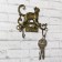 The key a wall -mounted "Happiness in the house", a cat, 9.5 x 6.9 cm.