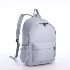 Youth backpack from textiles with lightning, 4 pockets, blue color