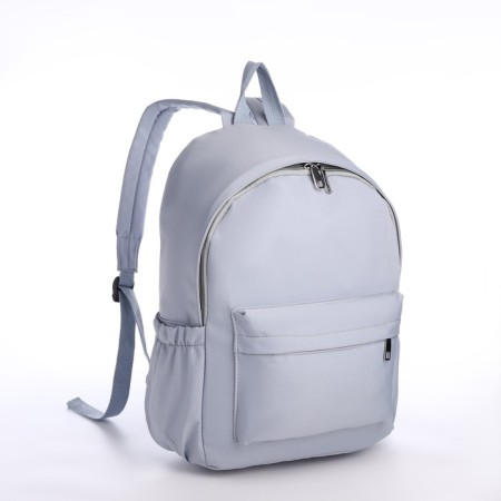 Youth backpack from textiles with lightning, 4 pockets, blue color