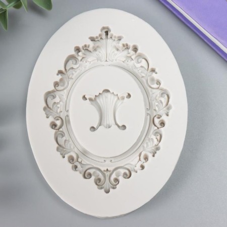 Mold Silicon "Rama with fluffy leaves" 2 objects 10.5x8x1 cm