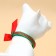 Collar + bow + New Year suspension "Balls", 30 x 1 cm, kapron, green