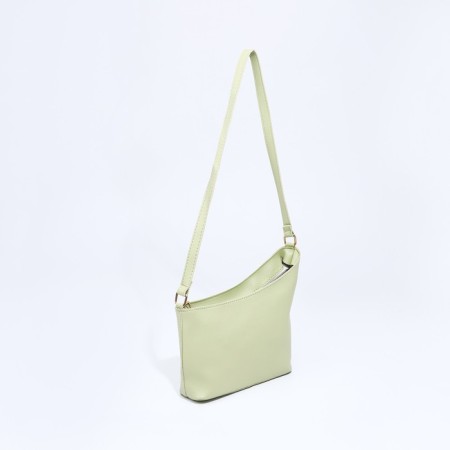 Bag Cross-Bodi with a zipper, green color-1