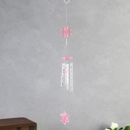 Wind music metal, plastic "Flower in a circle" 4 tubes 35 cm,-6