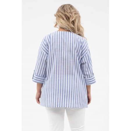 Female blouse, size 52, blue color-7