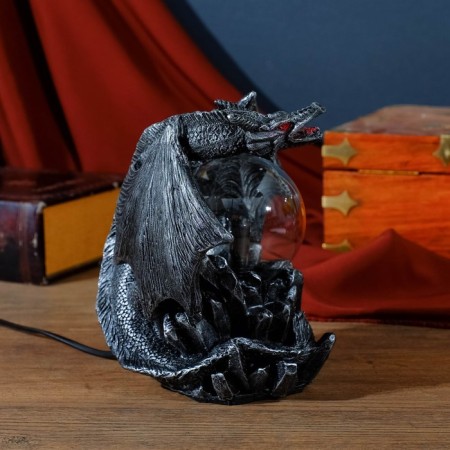Plasma ball 7421135g black with silver patina 15x15x17.5 cm-2