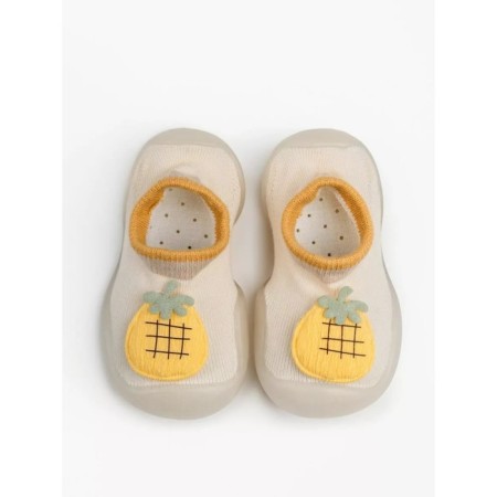 Botins-knees children's first step pure pineApple with a breathing sole, size 23, beige color-6