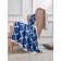 Venice blanket, size 150x200 cm, monogram, blue