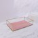Organizer for storage "Pink RipPles", glass, 1 section, 29 × 17.5 × 6 cm, transparent/copper/pink color