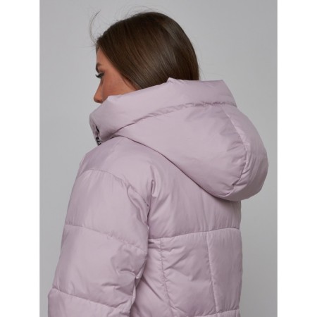 Coat insulated winter female, size 46, purple color-17