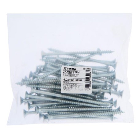 Self -tapping screws universal tundra Krep 6.0x100 mm, zinc, 50 pcs.-1