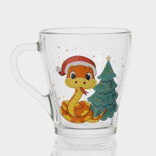 New Year's glass coffee mug 