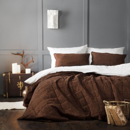 Software "Soft": a bedspread 160 x 220 cm, pillowcase 40 x 40 cm - 2 pcs, color wenge-1