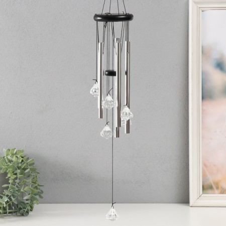 Wind Music Metal, tree "Crystals" 5 tubes 60x9x9 cm